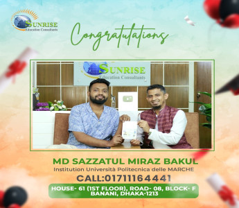 Sunrise Education Consultants visa success review by Sazzatul Miraz Bakul